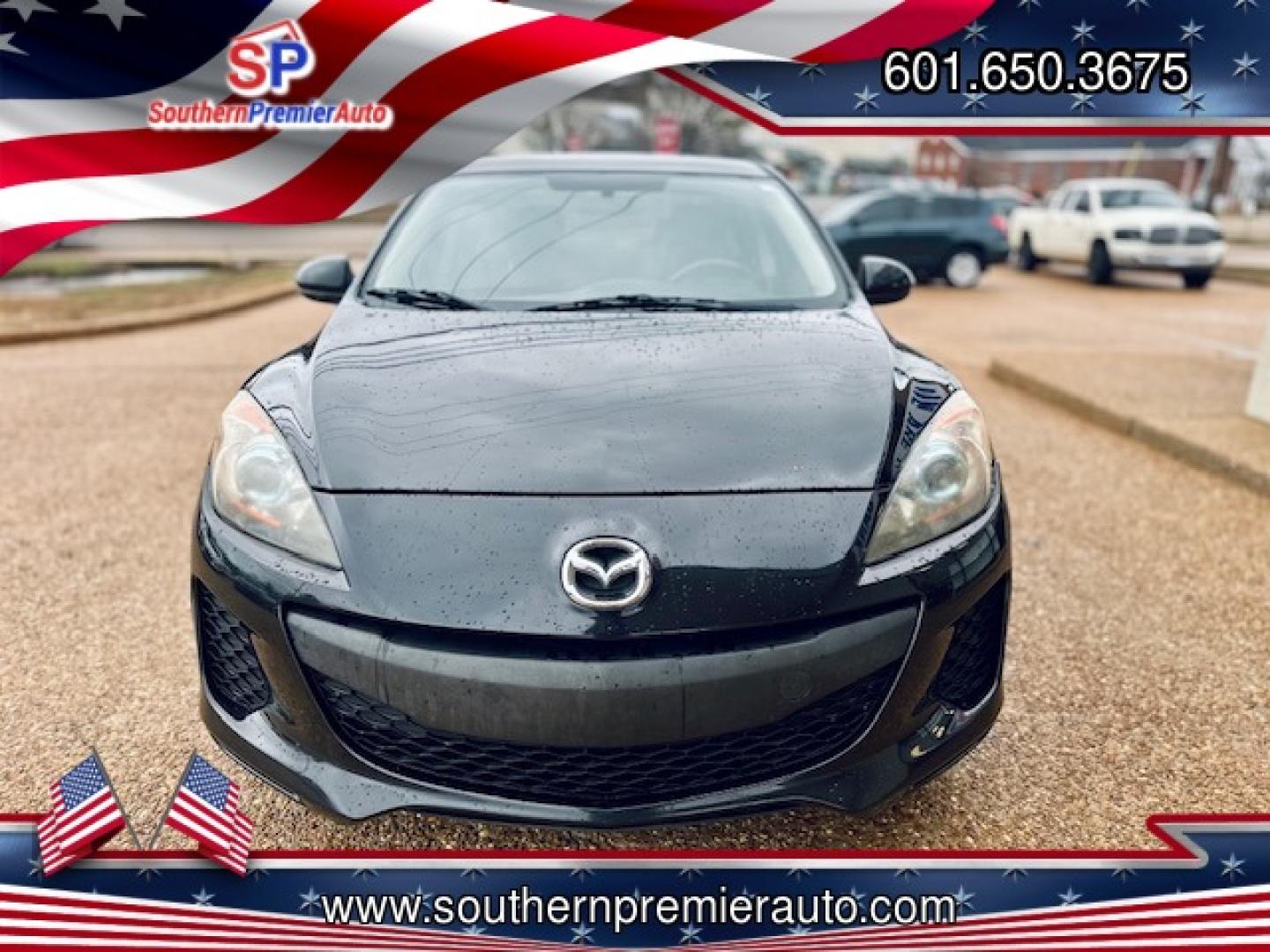 2012 BLACK MAZDA MAZDA3 I TOURING W/S (JM1BL1V79C1) , located at 922 W. Beacon St., Philadelphia, MS, 39350, (601) 650-3675, 32.770447, -89.127151 - Photo#1